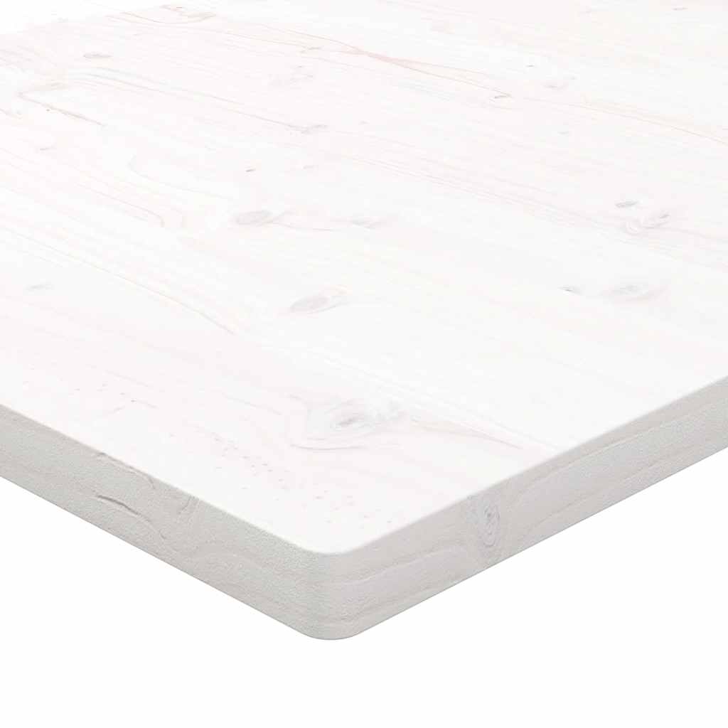 Tampo de mesa retangular 100x60x2,5 cm pinho maciço branco