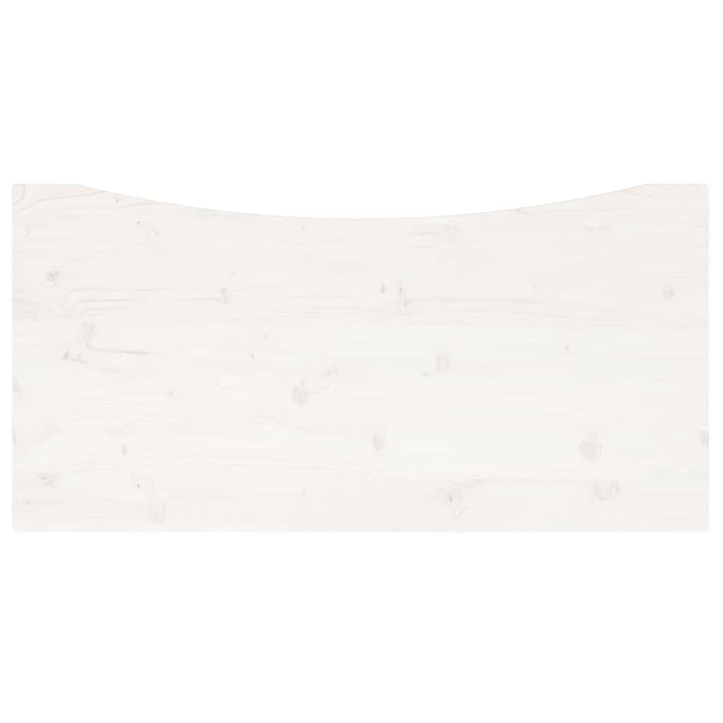 Tampo de secretária 110x55x2,5 cm pinho maciço branco