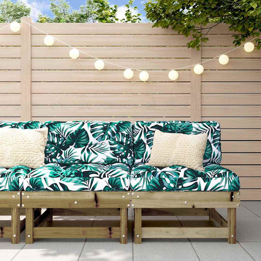 Sofás de centro com almofadões 2 pcs pinho impregnado