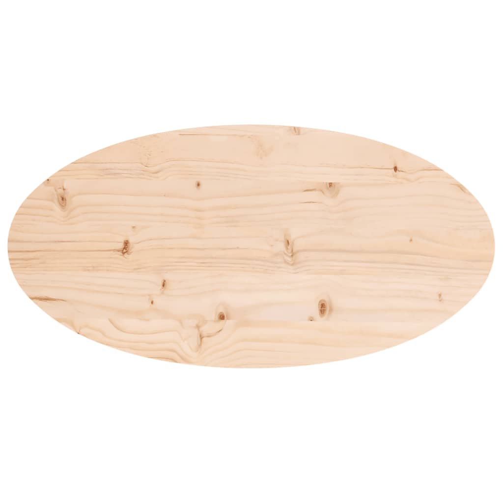 Tampo de mesa 70x35x2,5 cm madeira maciça pinho oval