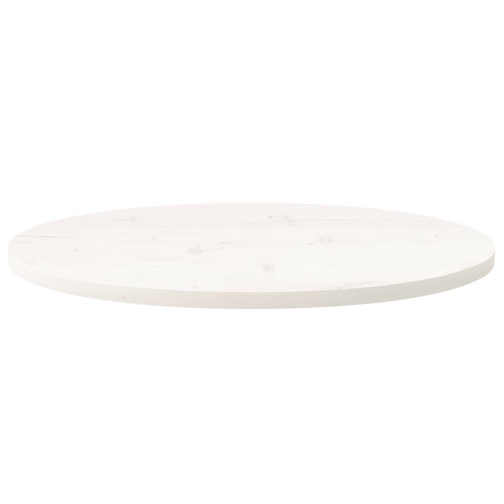 Tampo de mesa oval 80x40x2,5 cm pinho maciço branco