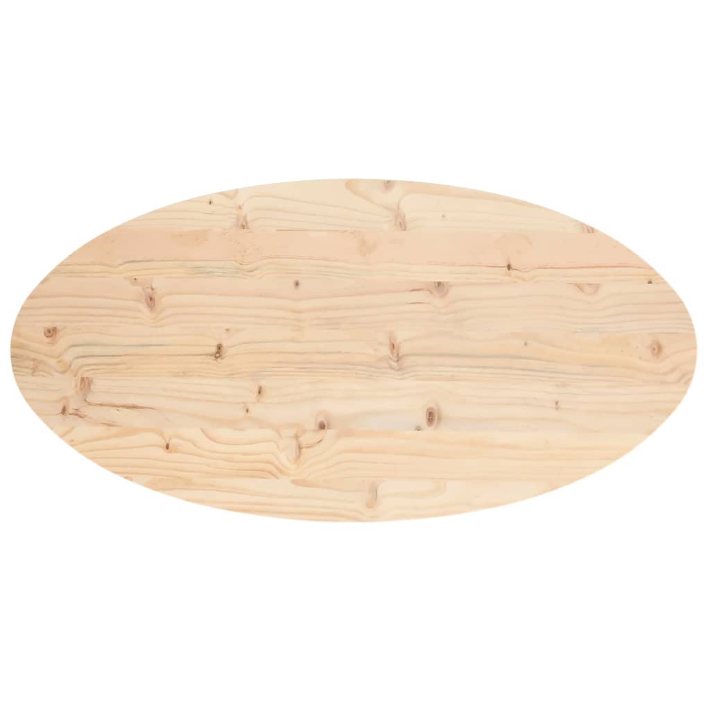 Tampo de mesa 90x45x2,5 cm madeira maciça pinho oval