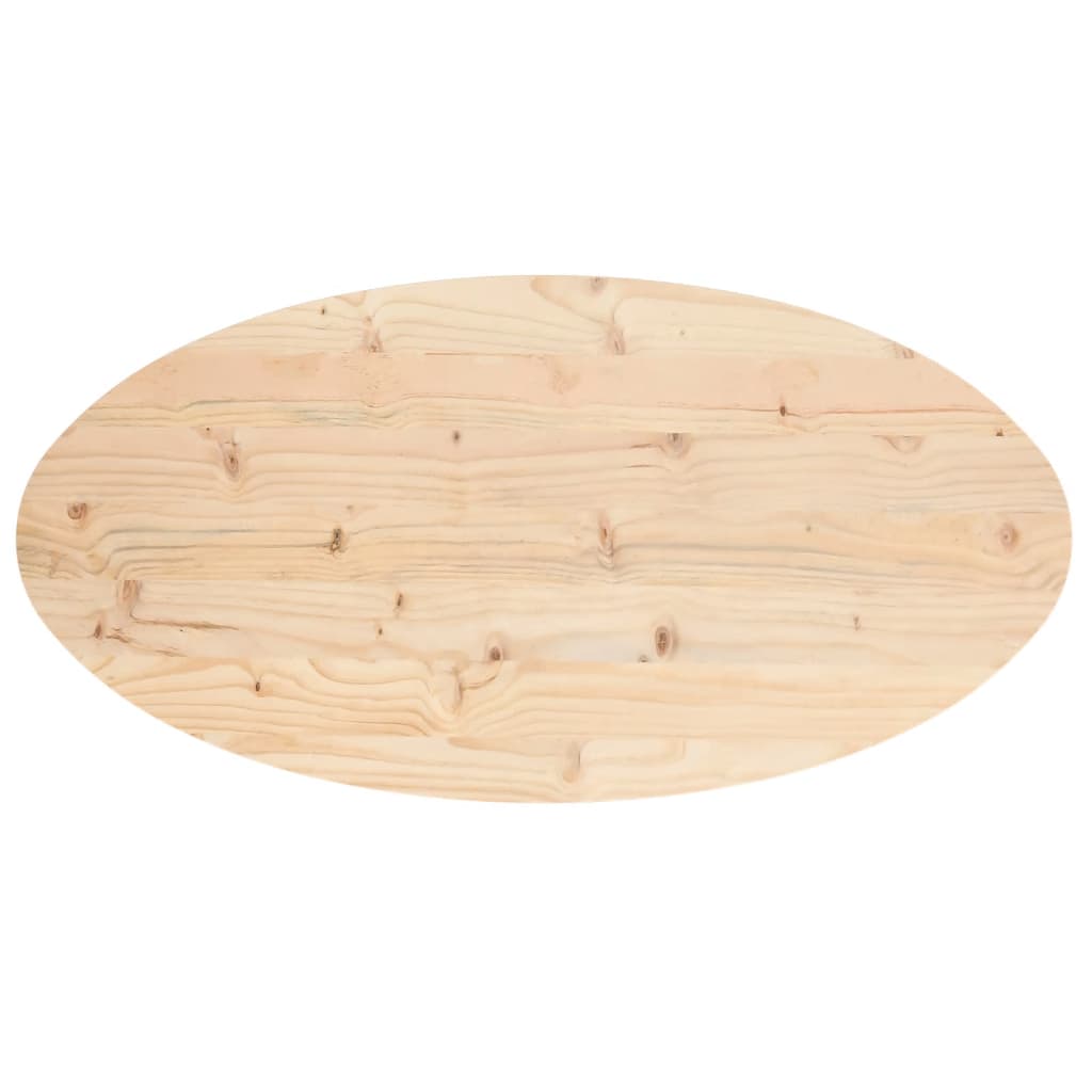 Tampo de mesa oval 110x55x2,5 cm madeira de pinho maciça
