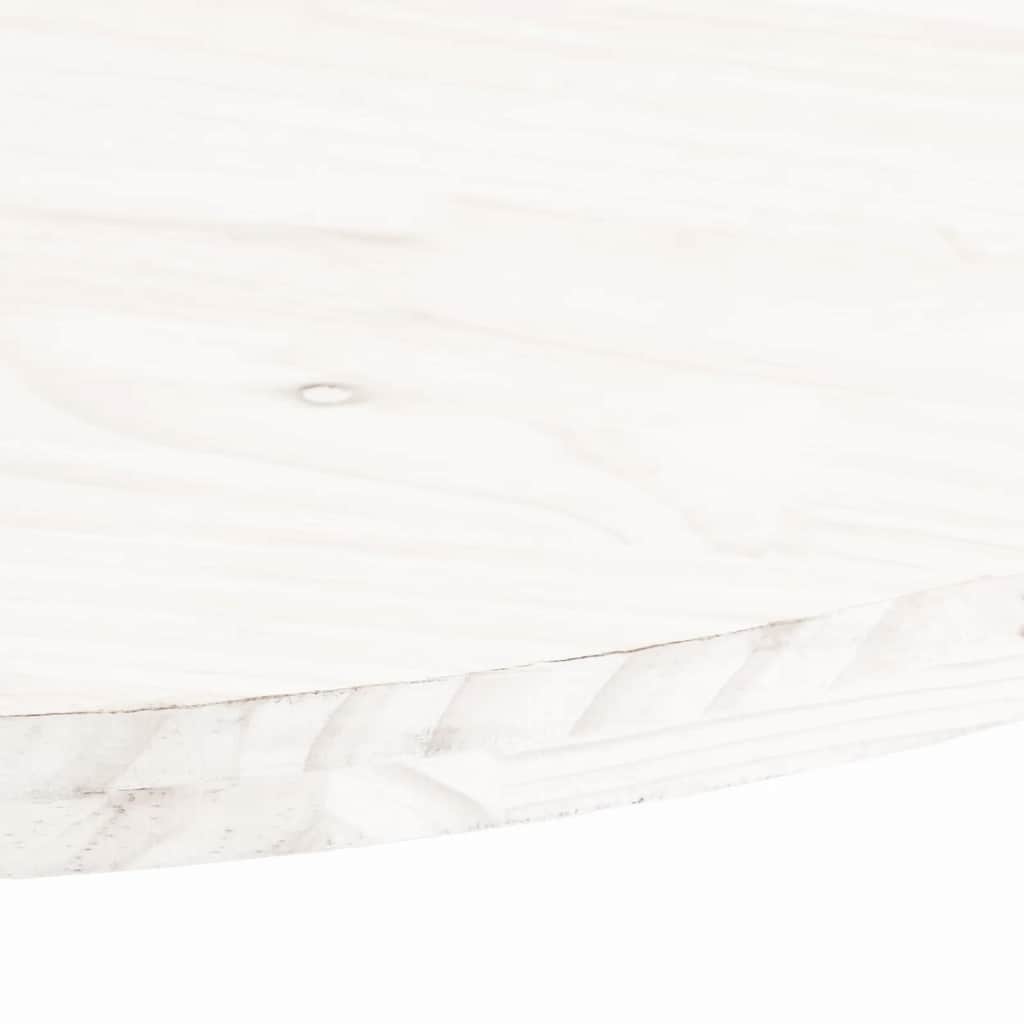 Tampo de mesa oval 60x30x2,5 cm madeira de pinho maciça branco