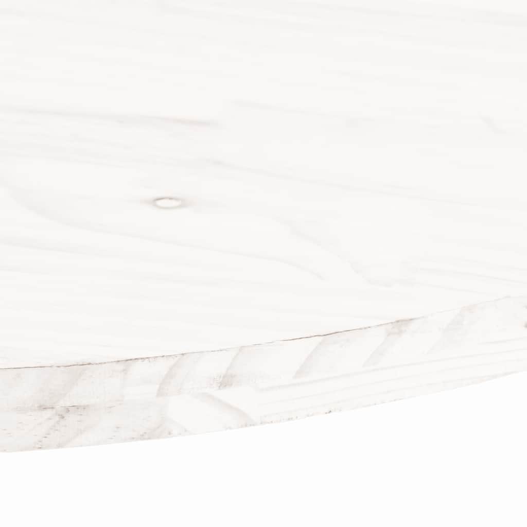 Tampo de mesa oval 110x55x2,5 cm pinho maciço branco