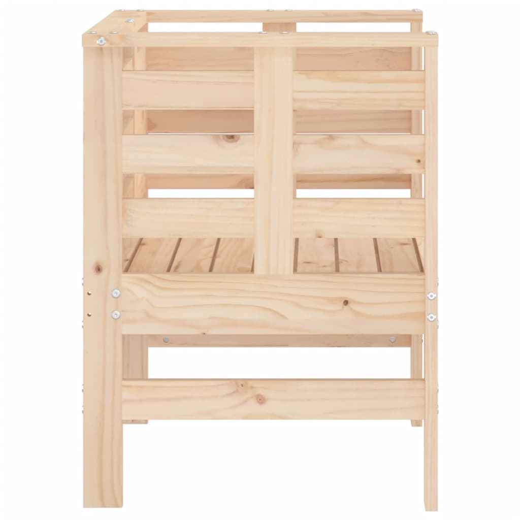 Cadeiras de jardim 2 pcs 61,5x53x71 cm madeira de pinho maciça