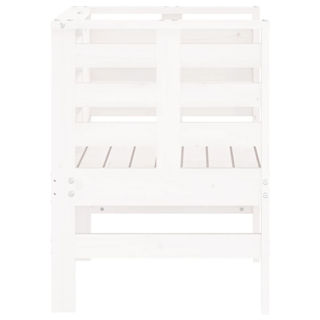 Cadeiras de jardim 2 pcs 61,5x53x71 cm pinho maciço branco