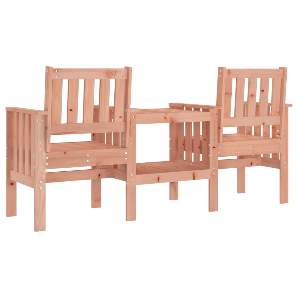 Banco de jardim 2 lugares com mesa madeira de douglas maciça