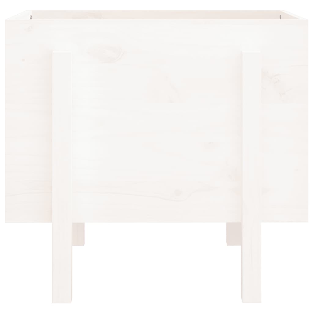Vaso/floreira de jardim 62x50x57 cm pinho maciço branco