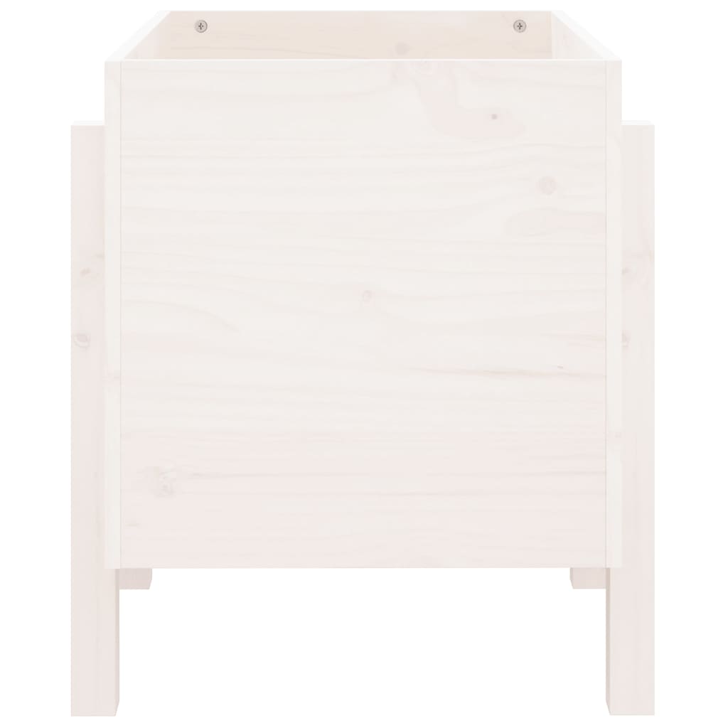 Vaso/floreira de jardim 62x50x57 cm pinho maciço branco