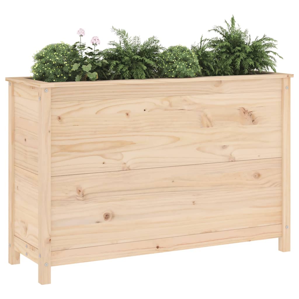 Canteiro elevado de jardim 119,5x40x78 cm pinho maciço