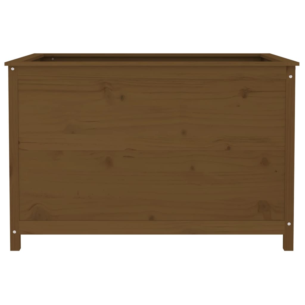 Canteiro elevado jardim 119,5x82,5x78 pinho maciço castanho-mel