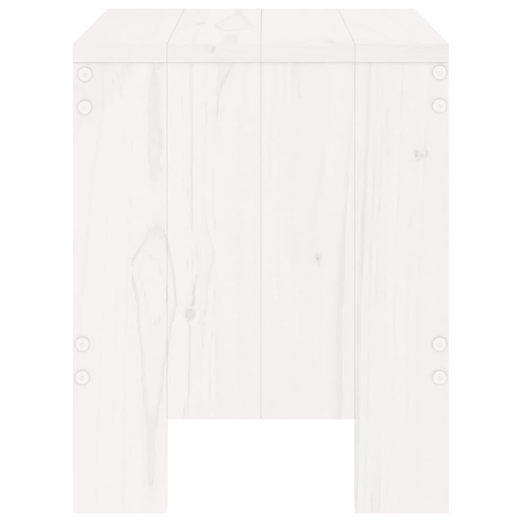 Bancos de jardim 2 pcs 40x36x45 cm pinho maciço branco