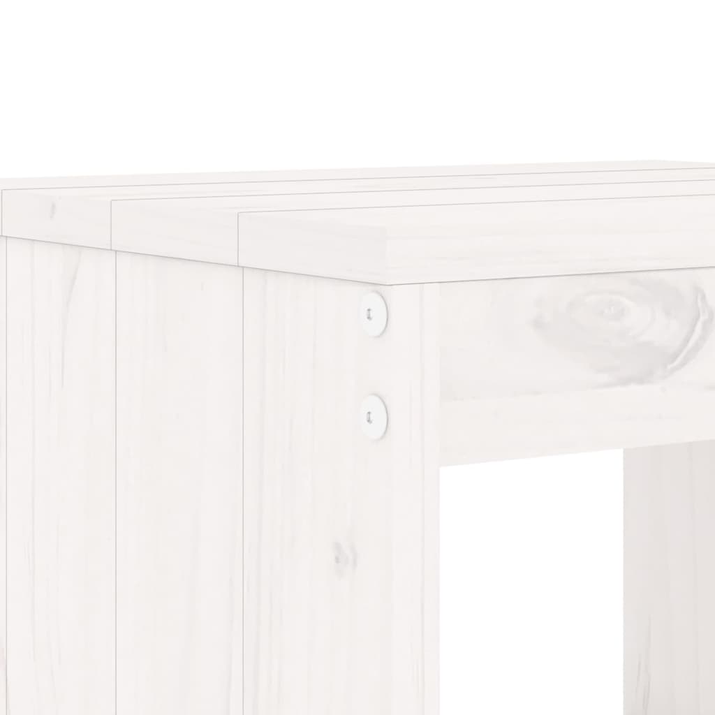Bancos de jardim 2 pcs 40x36x45 cm pinho maciço branco