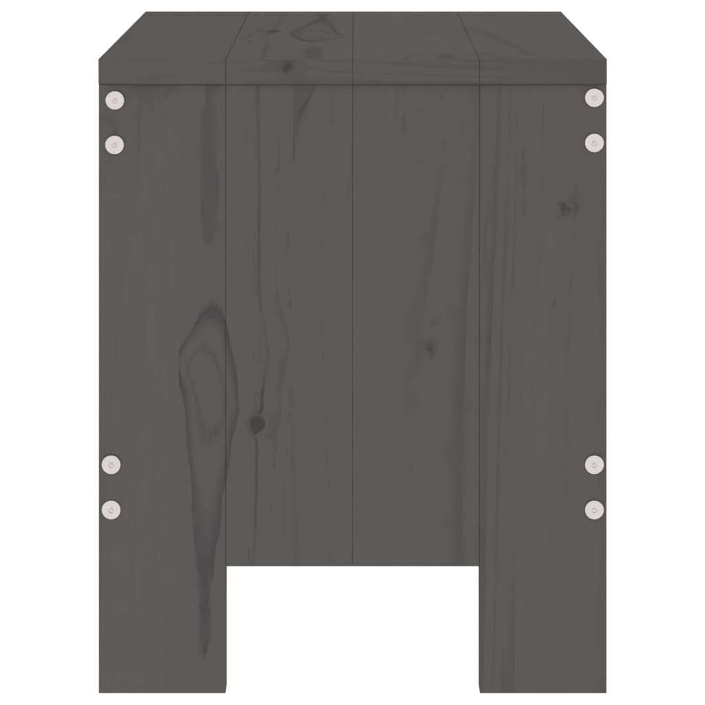 Bancos de jardim 2 pcs 40x36x45 cm pinho maciço cinzento