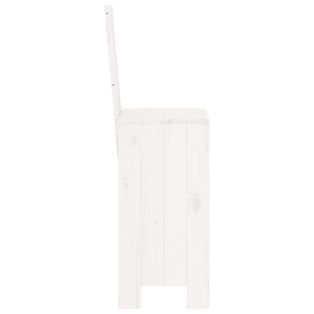 Cadeiras de bar 2 pcs 40x42x120 cm pinho maciço branco