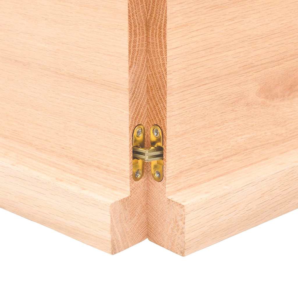 Prateleira de parede 120x50x(2-4)cm carvalho maciço não tratado