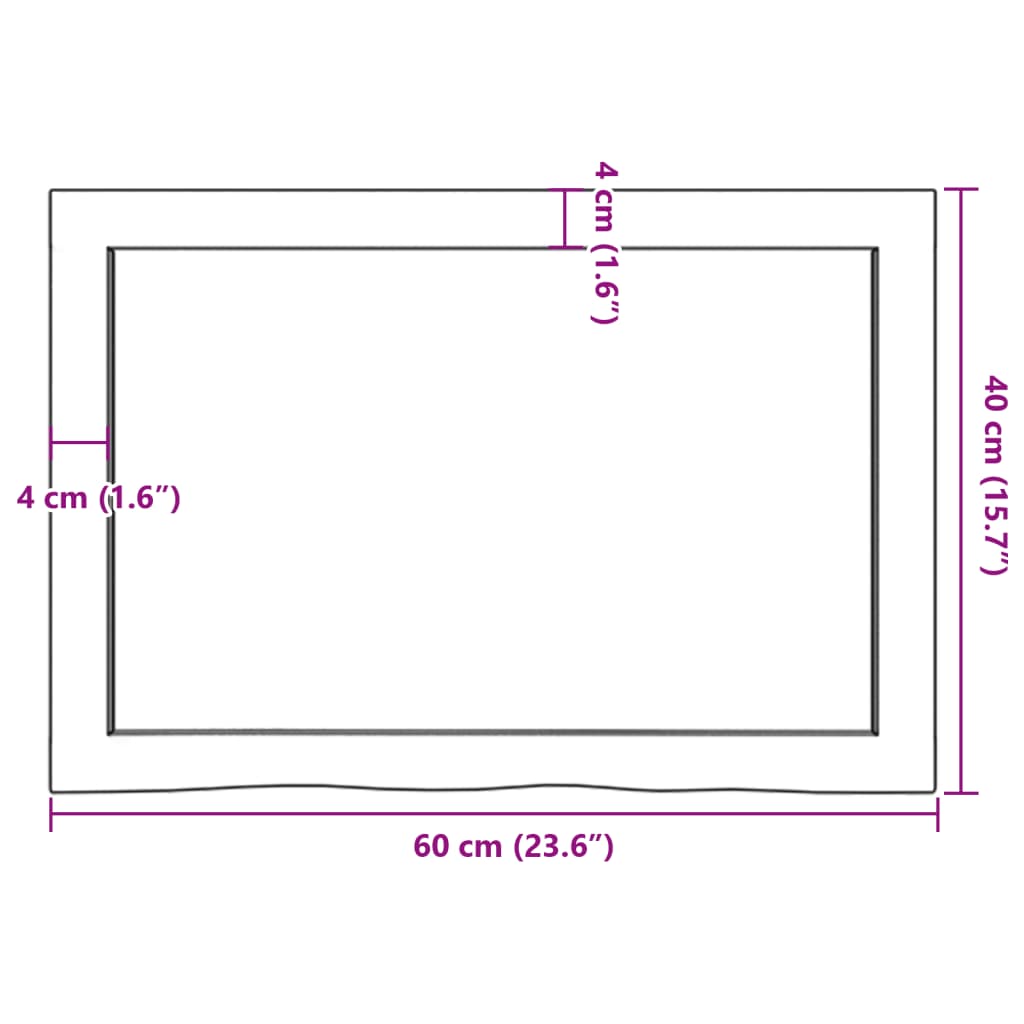 Prateleira de parede 60x40x(2-4) cm carvalho tratado castanho