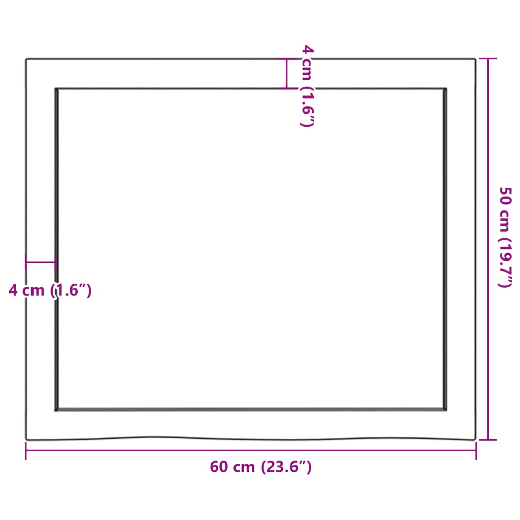 Prateleira de parede 60x50x(2-4) cm carvalho tratado castanho