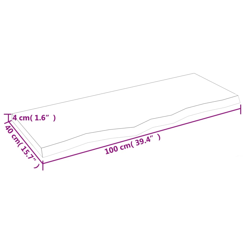 Prateleira de parede 100x40x(2-4) cm carvalho tratado castanho