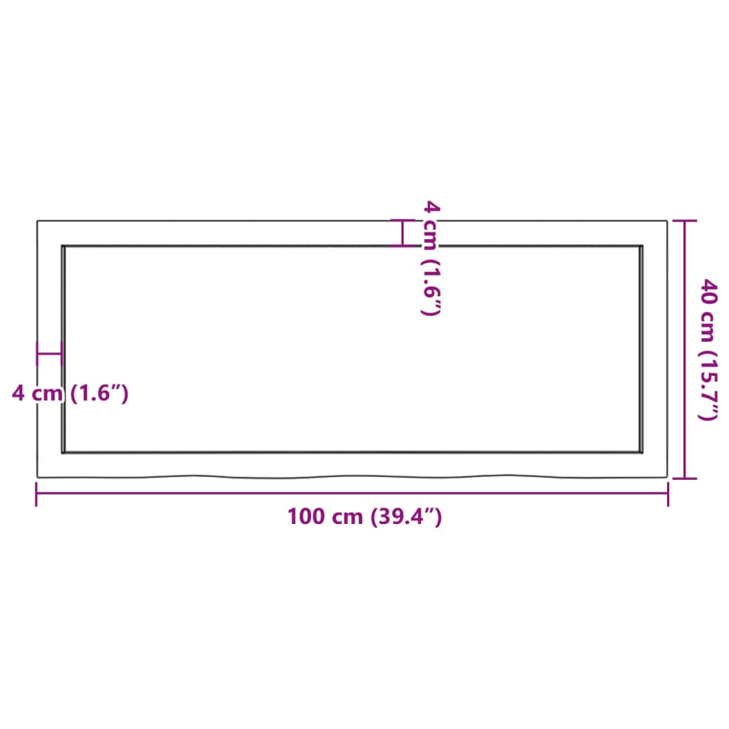 Prateleira de parede 100x40x(2-4) cm carvalho tratado castanho