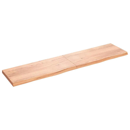 Prateleira de parede 220x50x(2-6) cm carvalho tratado castanho