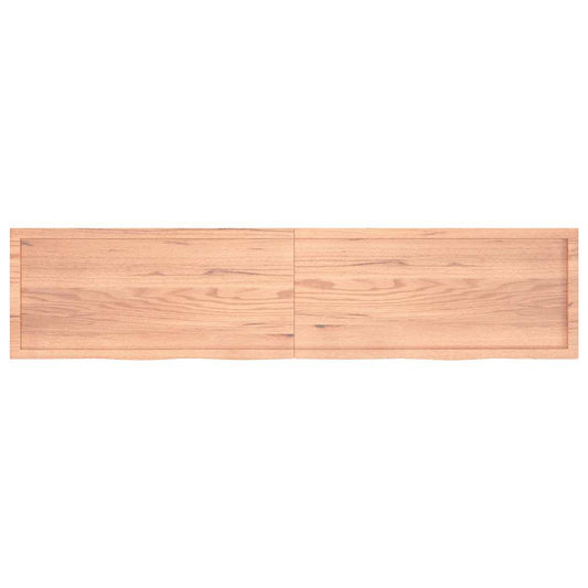 Prateleira de parede 220x50x(2-6) cm carvalho tratado castanho