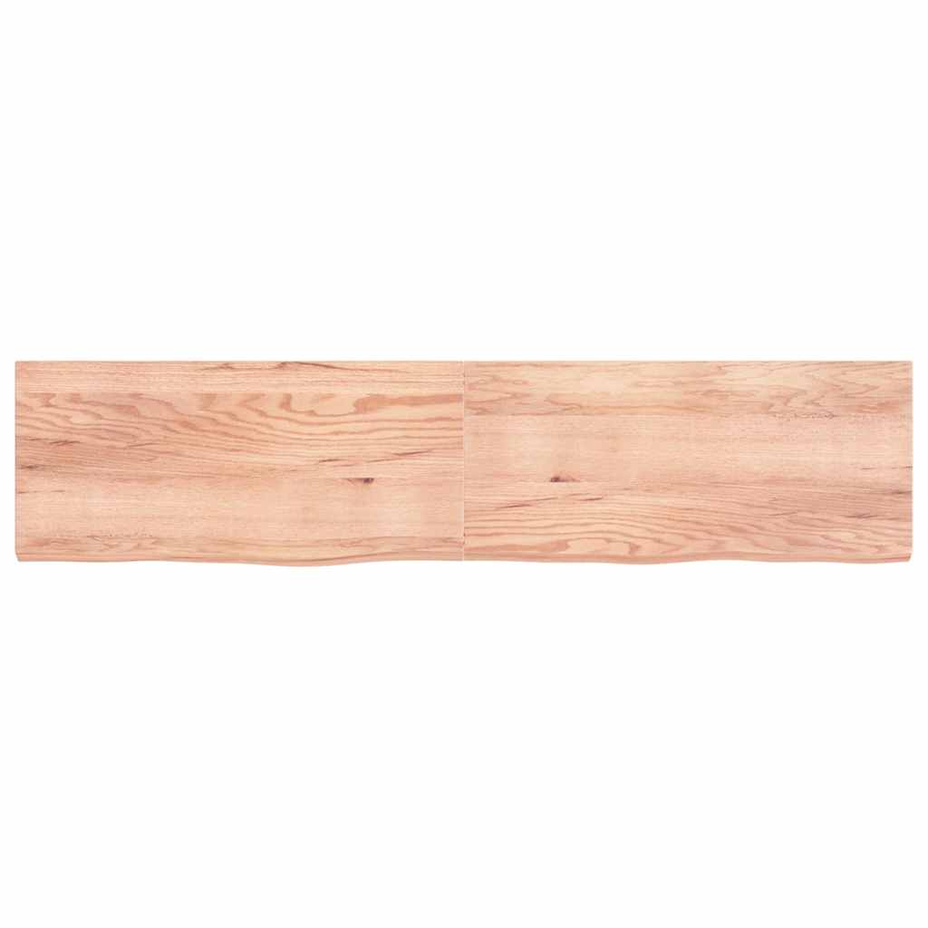 Prateleira de parede 220x50x(2-6) cm carvalho tratado castanho