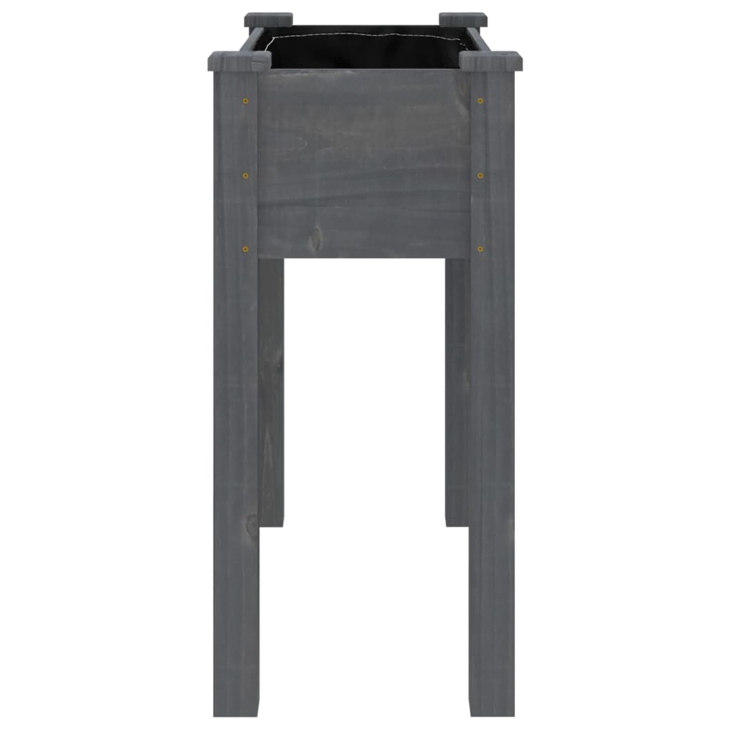 Vaso/floreira c/ forro 71x37x76 cm madeira de abeto maciça