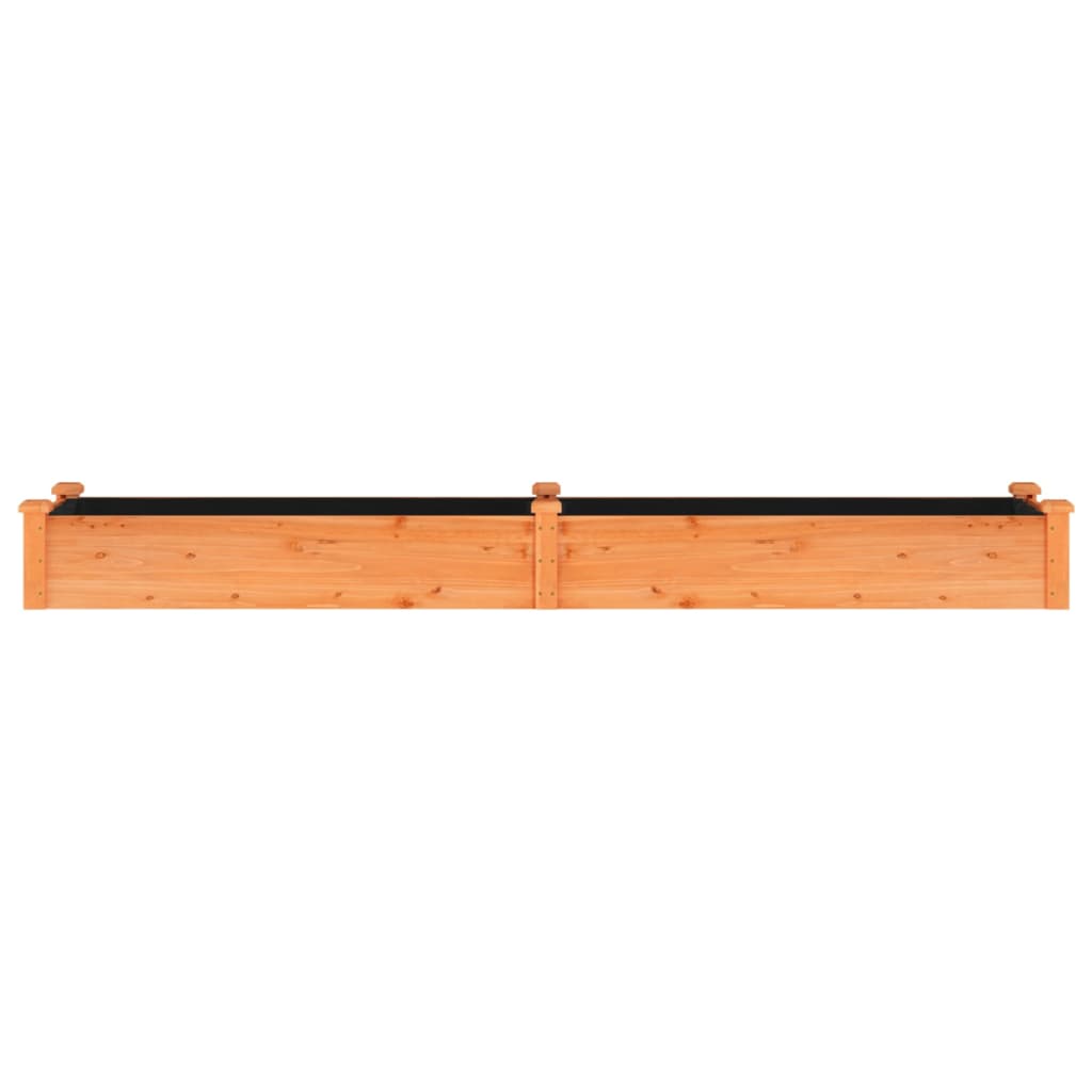 Canteiro elevado c/ forro 240x45x25 cm abeto maciço castanho