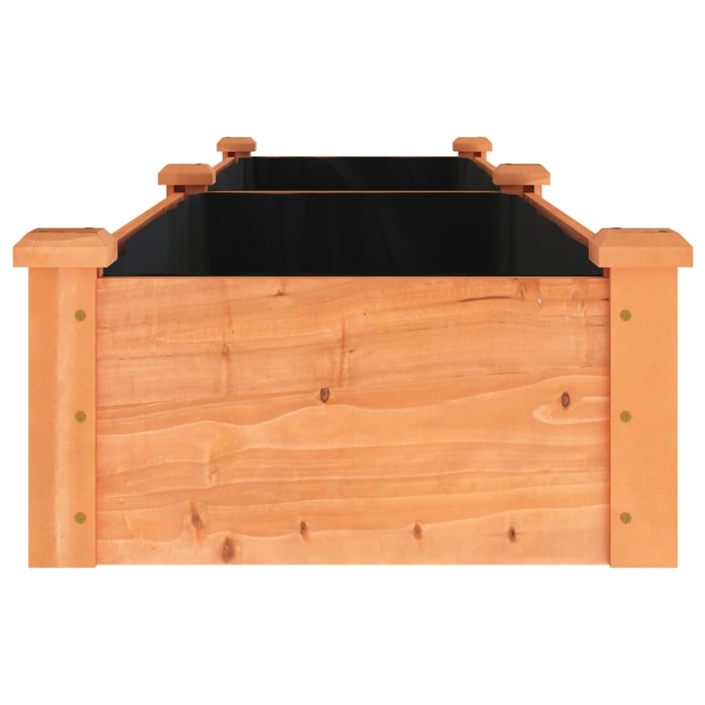 Canteiro elevado c/ forro 240x45x25 cm abeto maciço castanho