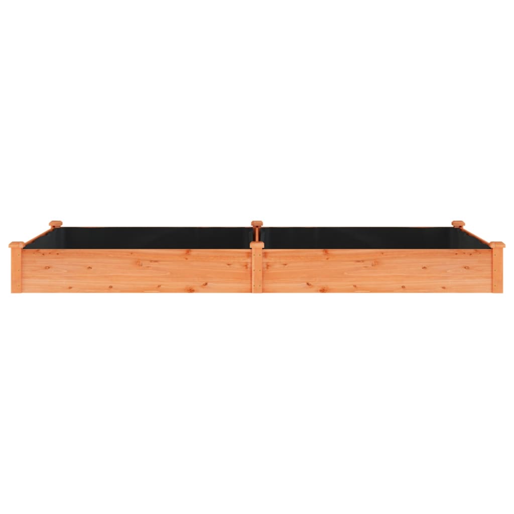 Canteiro elevado c/ forro 240x120x25 cm abeto maciço castanho