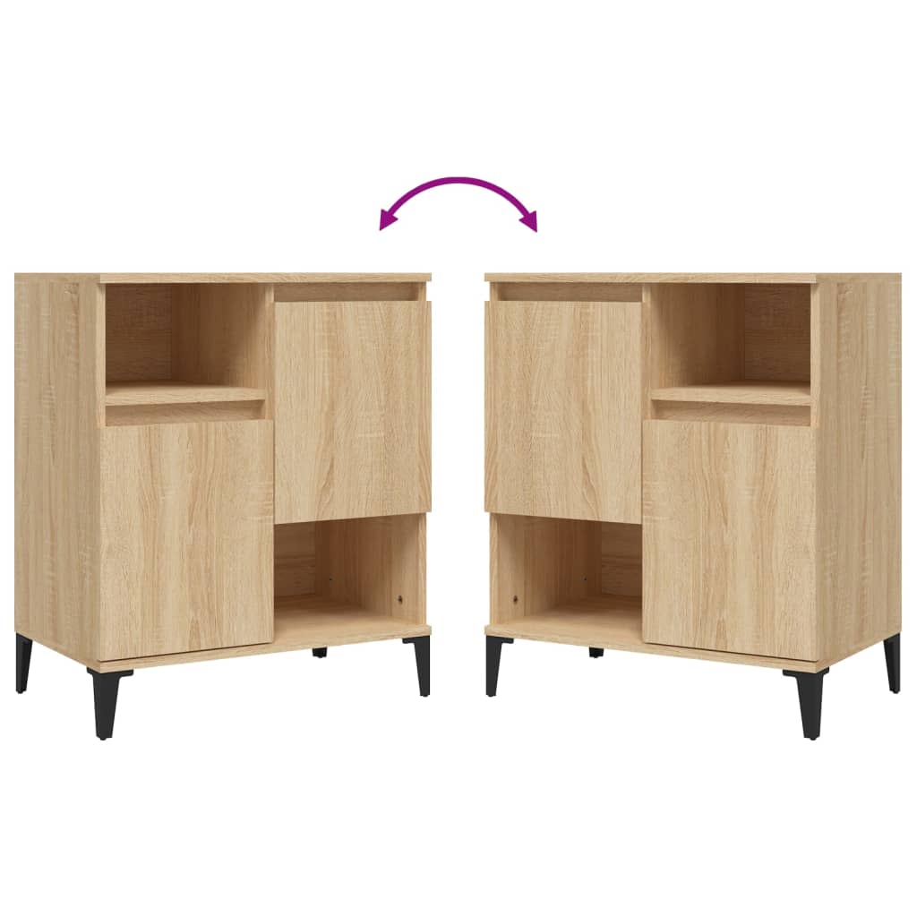 Aparadores 2 pcs 60x35x70 cm derivados madeira carvalho sonoma