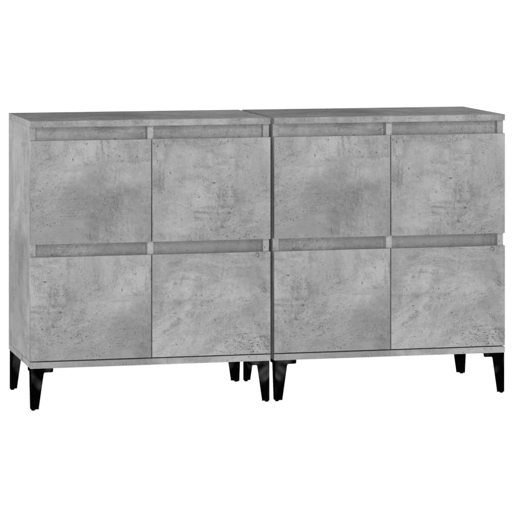 Aparadores 2 pcs 60x35x70 cm derivados de madeira cinza cimento