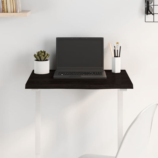 Tampo de mesa 60x40x2 cm carvalho tratado castanho-escuro