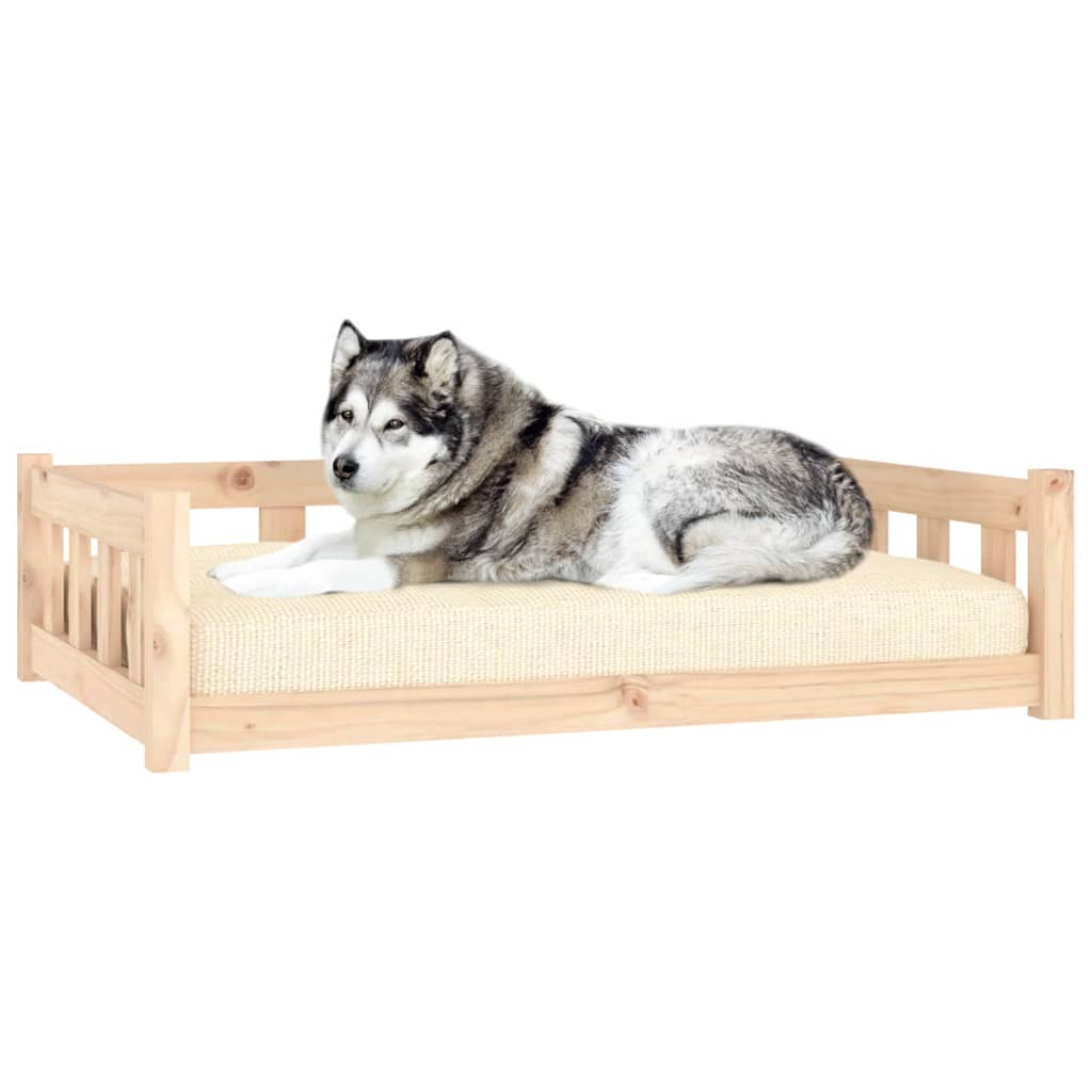 Cama para cães 105,5x75,5x28 cm Madeira maciça de pinho