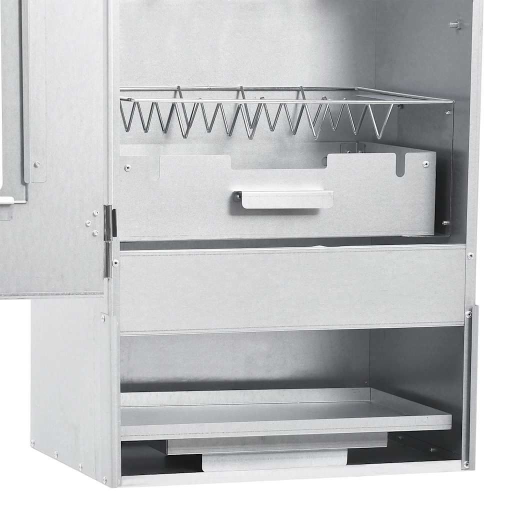 Defumador com mesa aço galvanizado