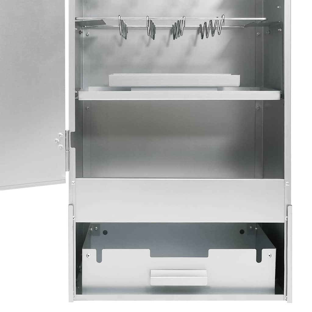 Defumador com mesa aço galvanizado