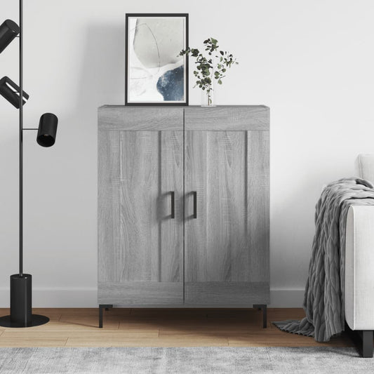 Aparador 69,5x34x90 cm derivados de madeira cinzento sonoma