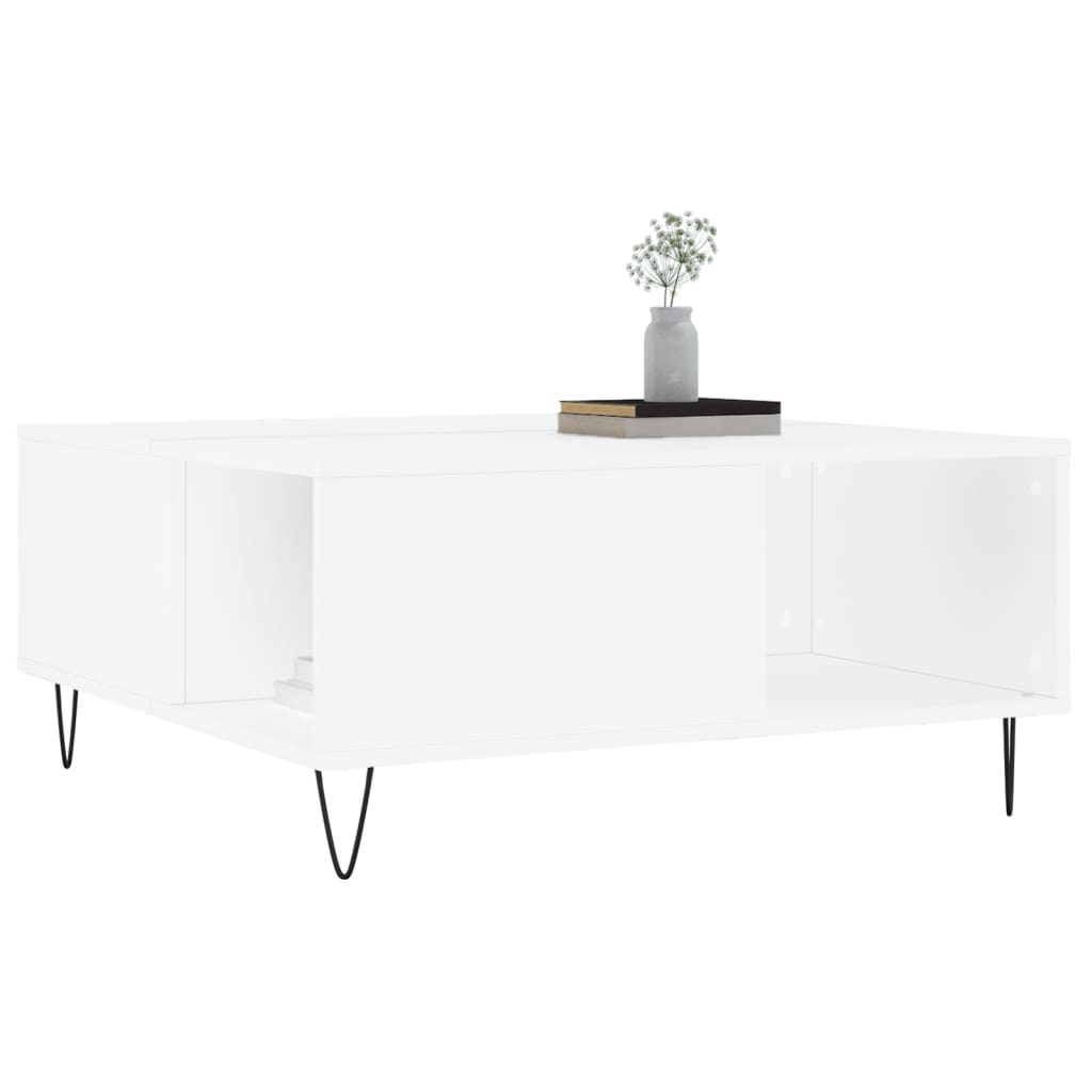 Mesa de centro 80x80x36,5 cm derivados de madeira branco