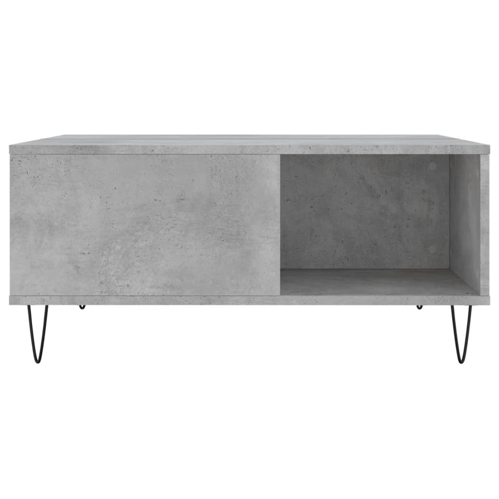 Mesa de centro 80x80x36,5 cm derivados madeira cinzento cimento