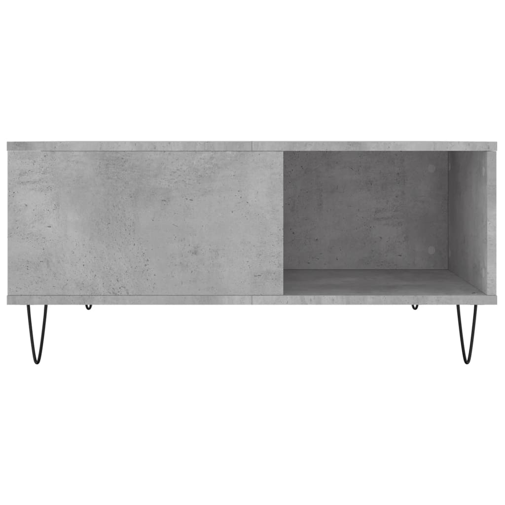 Mesa de centro 80x80x36,5 cm derivados madeira cinzento cimento