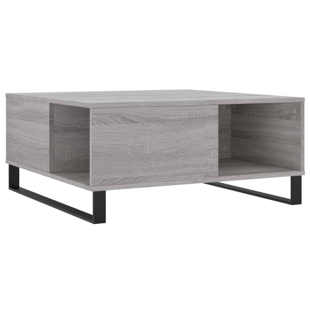 Mesa de centro 80x80x36,5 cm derivados madeira cinzento sonoma