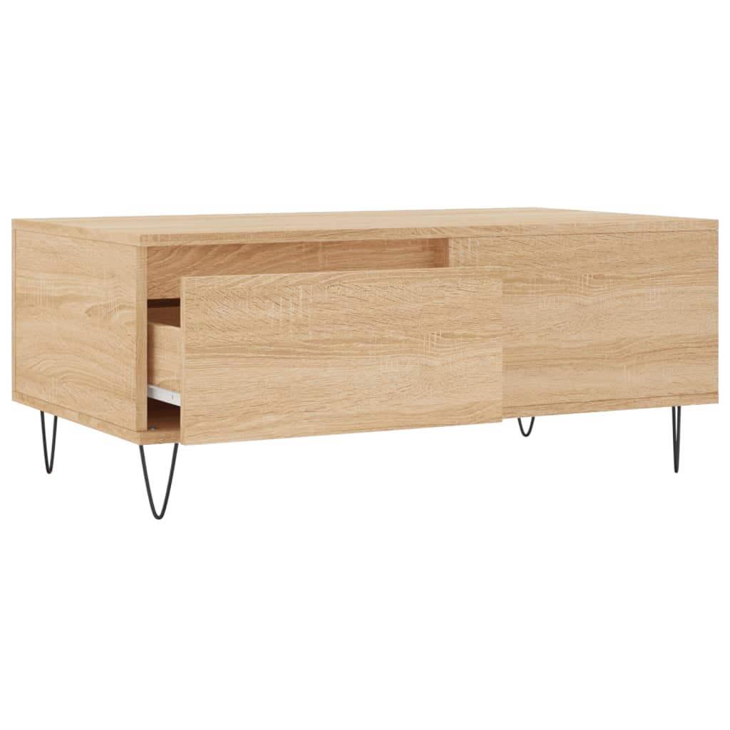 Mesa de centro 90x50x36,5 cm derivados madeira carvalho sonoma