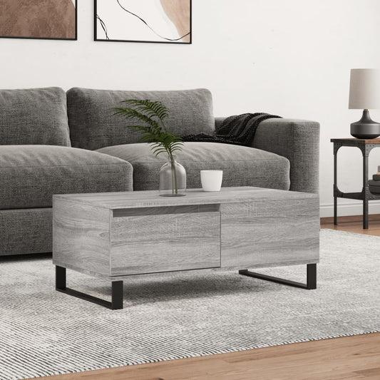 Mesa de centro 90x50x36,5 cm derivados madeira cinzento sonoma