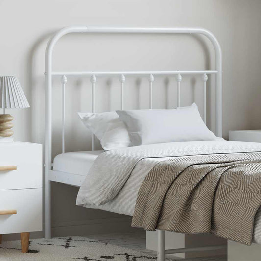 Cabeceira de cama 100 cm metal branco