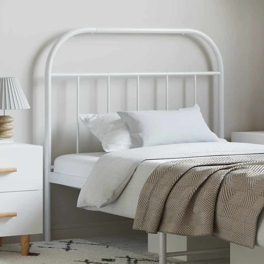 Cabeceira de cama 100 cm metal branco