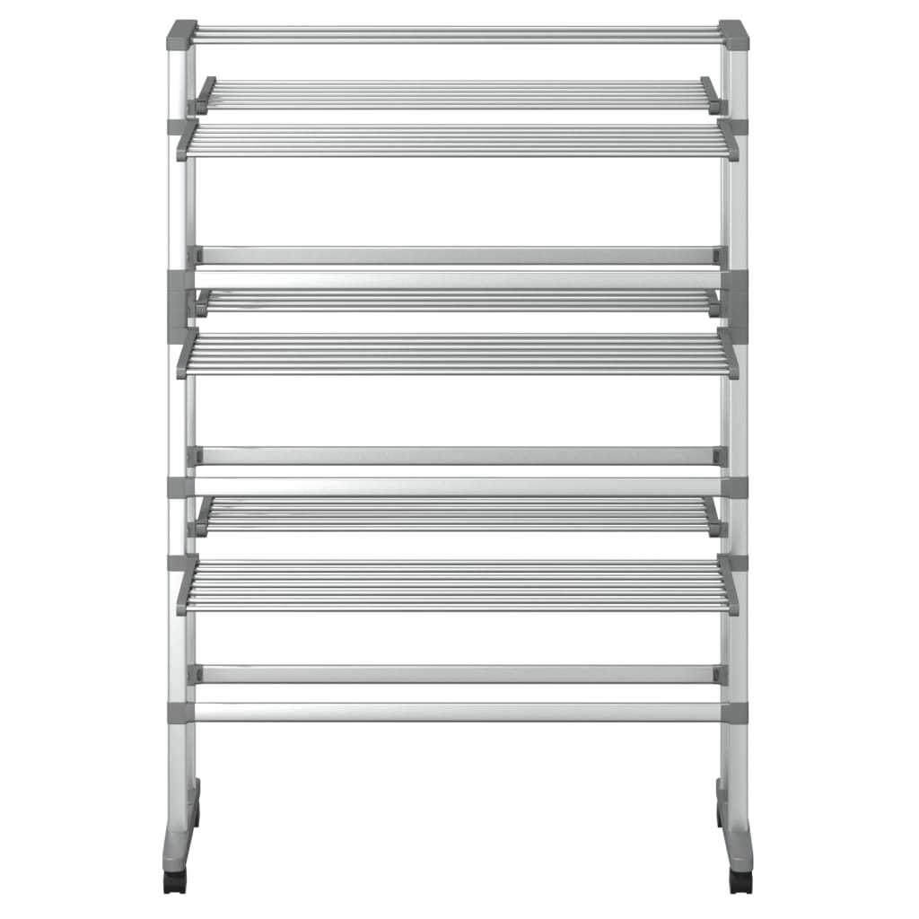 Estendal de roupa com rodas 89x64x129 cm alumínio