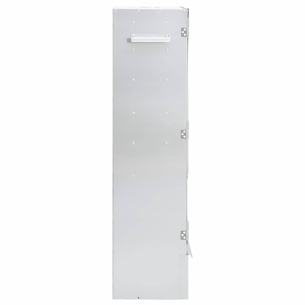 Defumador BBQ c/ aparas madeira 44,5x29x110 cm aço galvanizado