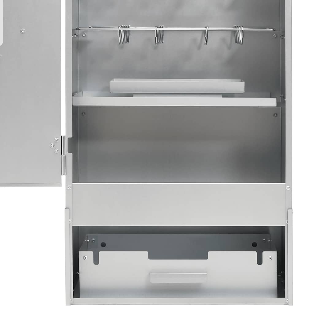 Defumador BBQ c/ aparas madeira 44,5x29x110 cm aço galvanizado